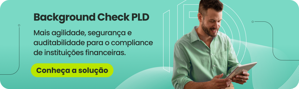 Banner Background Check PLD da Dimensa: agilidade, segurança e auditabilidade para o compliance de instituições financeiras